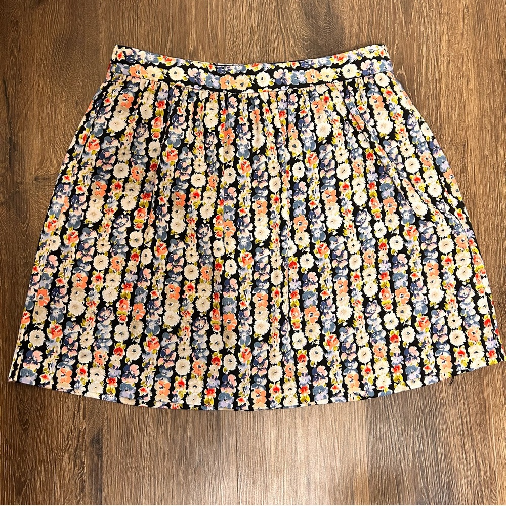 J Crew‎ Skirt Womens 8 Floral Mercantile Pleated Micro Dopamine Y2K Versatile